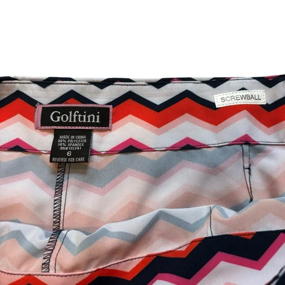 Golftini Performance Skort Screwball, Sz 6 - Picture 11 of 12